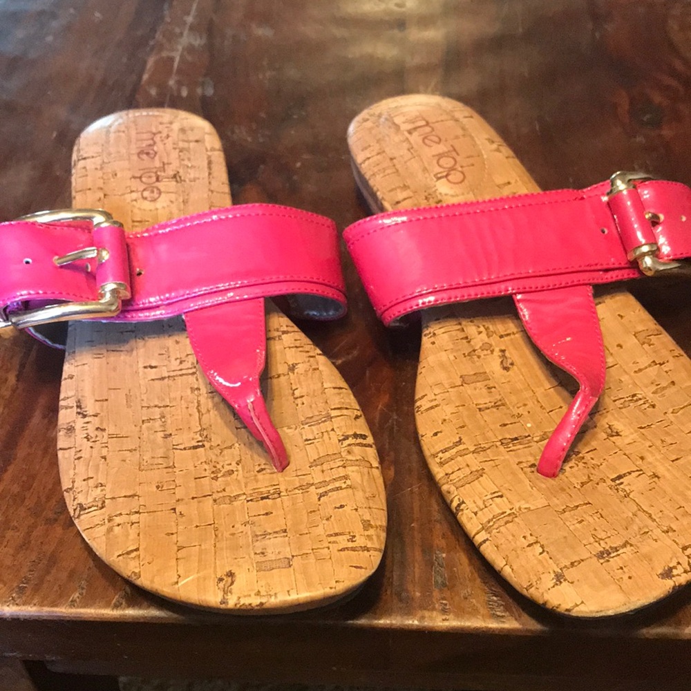 Me Too flat, cushioned sandals.